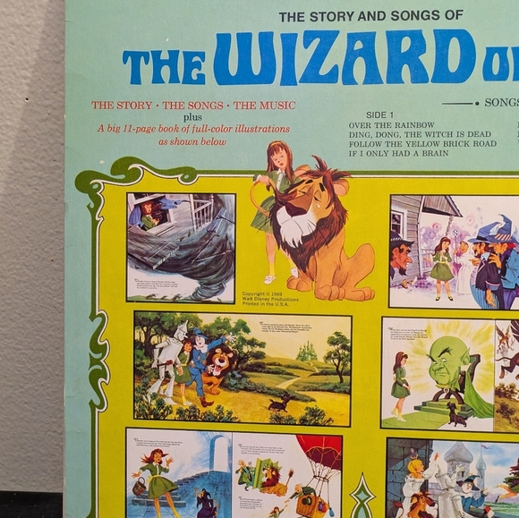 Disney The Wizard of Oz Vinyl - Green, Blue, Silver 1969 - Picture 6 of 11